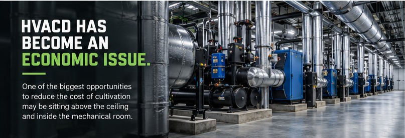 HVAC and mechanical infrastructure in a cannabis cultivation facility